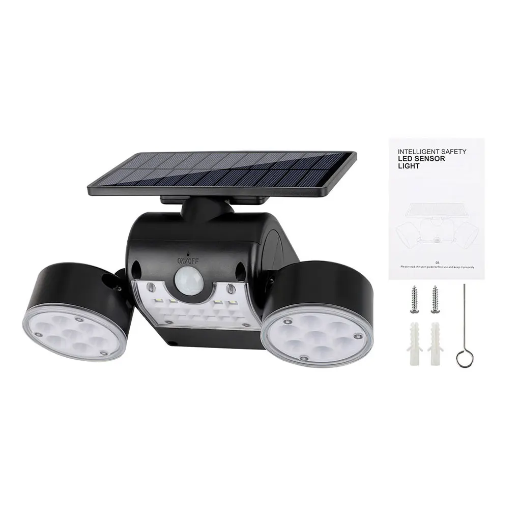 

Outdoor Solar Powered LED Light Patio Courtyard Automatic On off Induction Lamp Waterproof Spotlight