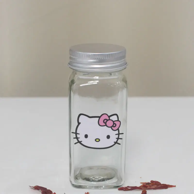 Бутылка для приправ с героями мультфильмов Hello Kitty стеклянная банка бутылка