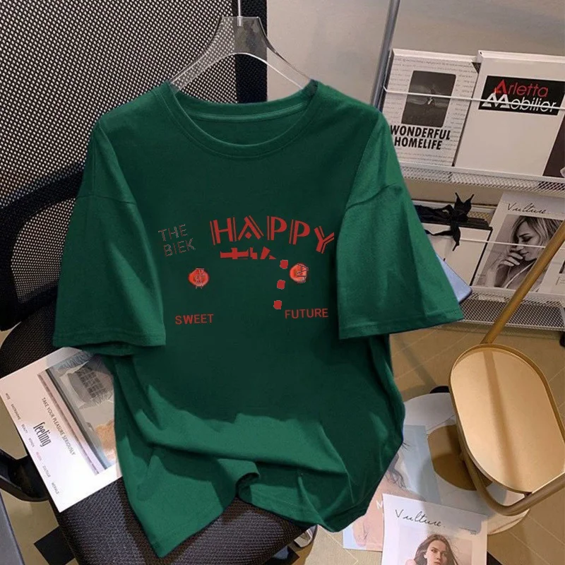 Футболка женская с коротким рукавом свободный крой базовый слой верхняя одежда