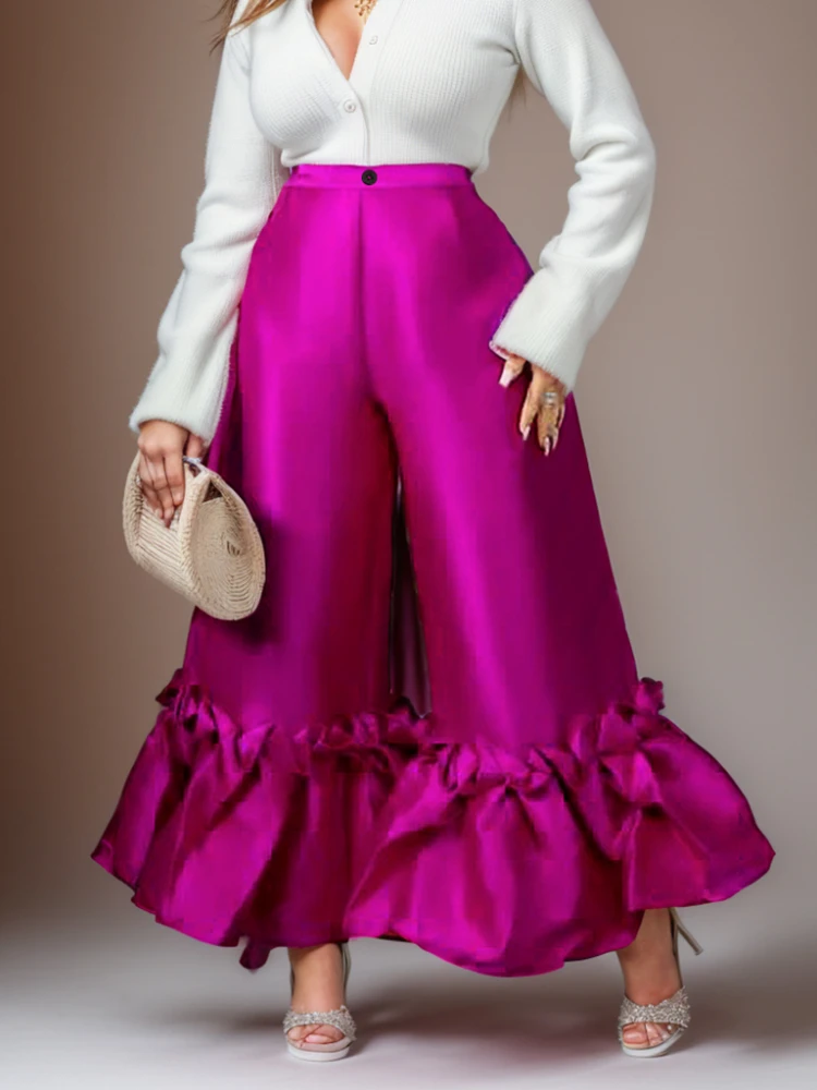 Женские блестящие длинные брюки-Капри с высокой талией размеры 3XL 4XL