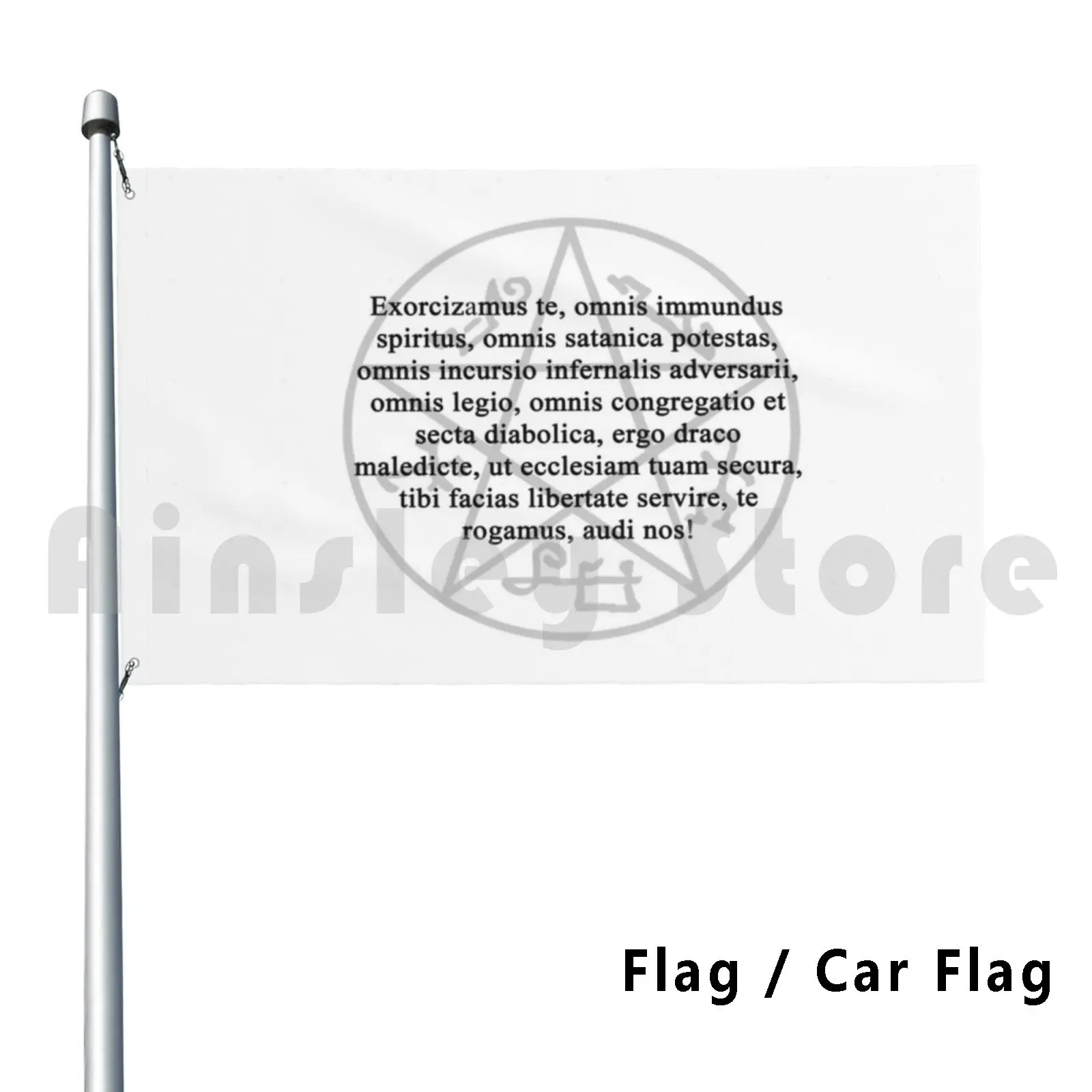 

Exorcism Prayer Outdoor Decor Flag Car Flag Spn Exorcism Supernatural Demon Demontrap