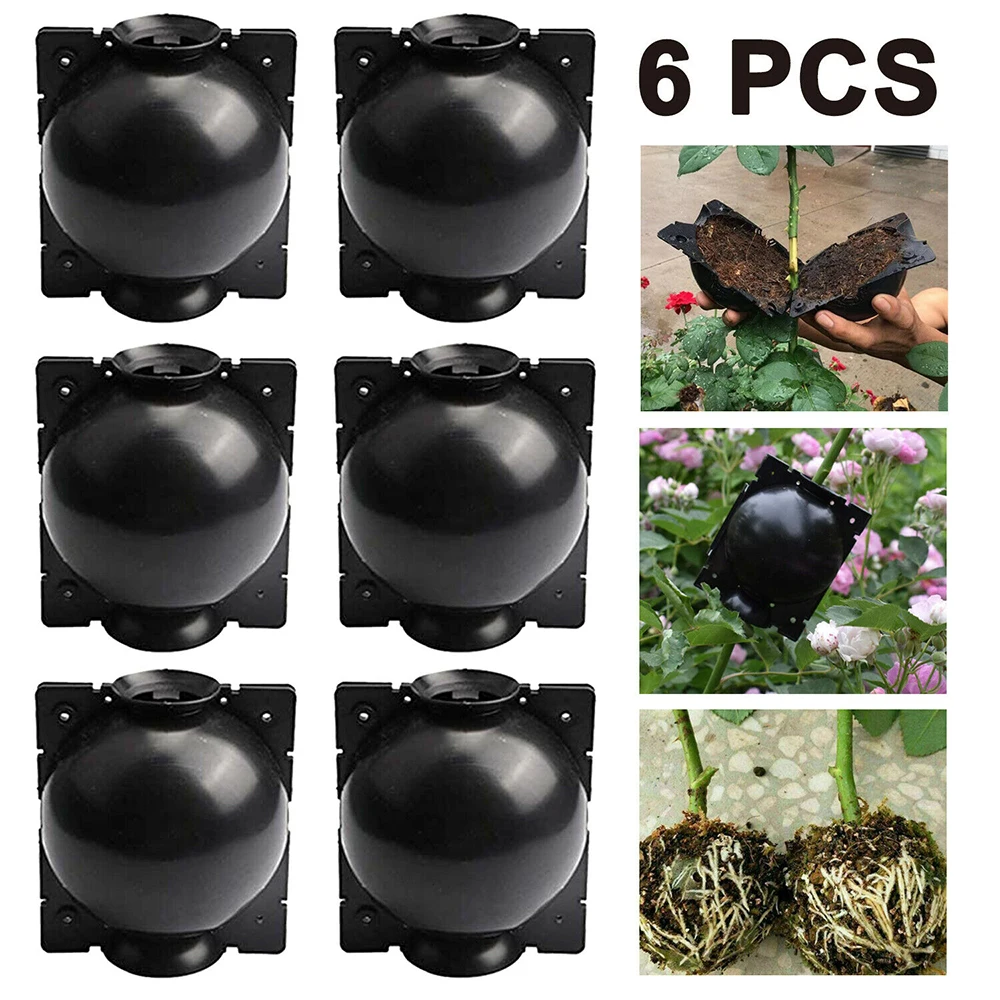 

6Pcs Plant Root Growing Box Grafting Rooting Ball Garden Rooting Nursery Box High Pressure Propagation Ball Garden Accessories