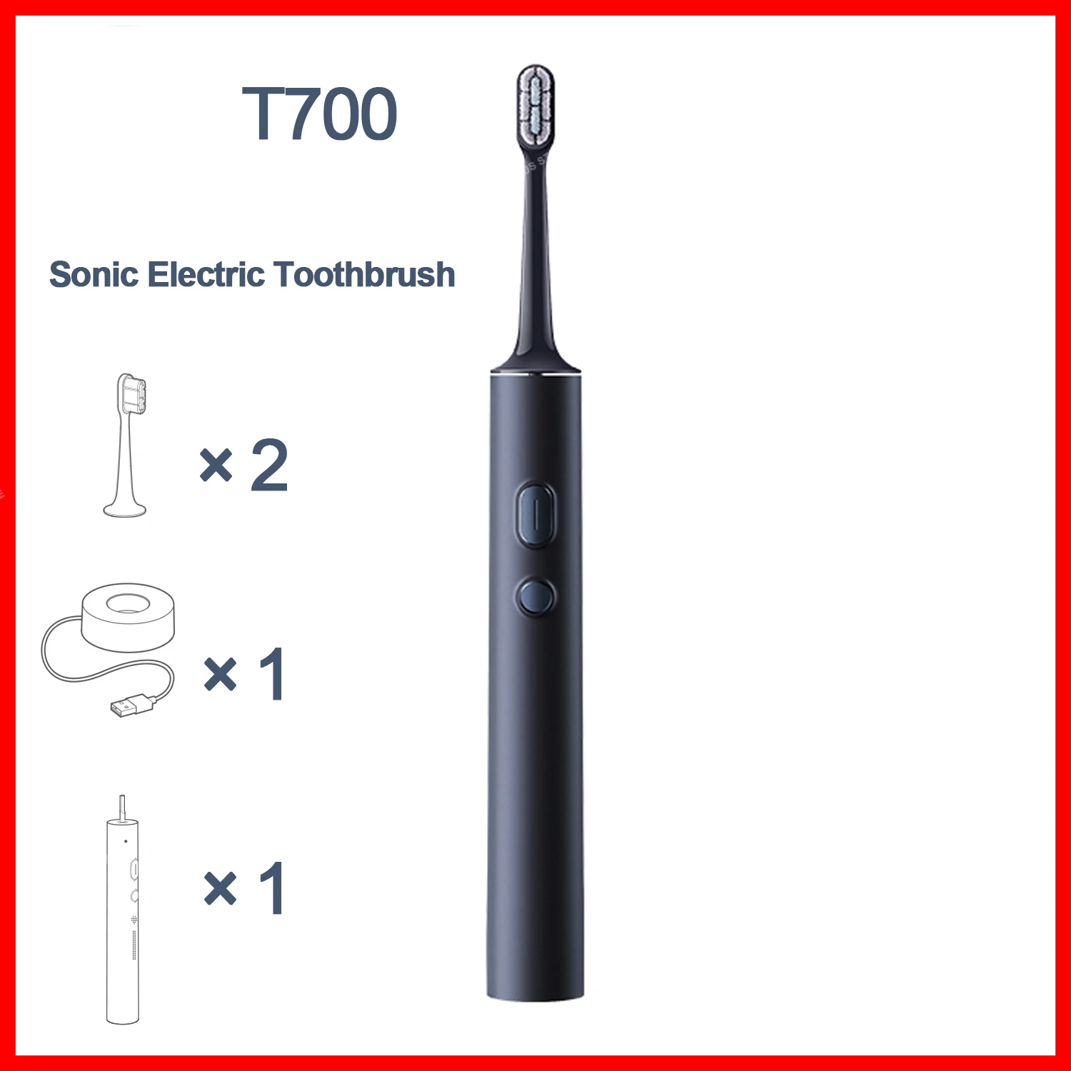 

Ультразвуковая электрическая зубная щетка Xiaomi Mijia T700 для отбеливания зубов, ультразвуковая зубная щетка с вибрацией для гигиены полости рт...