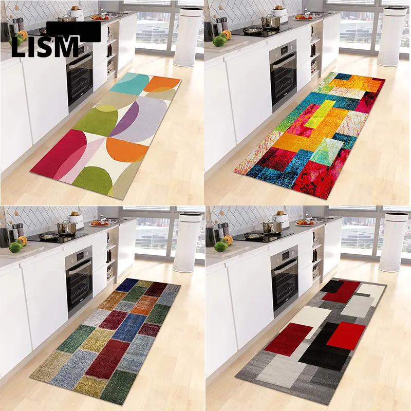 

Geometric Floor Mats for Kitchen Modern Art Carpet Living Room Antti-slip Nordic Rug Bedroom Decoration Home Doormat Entrance