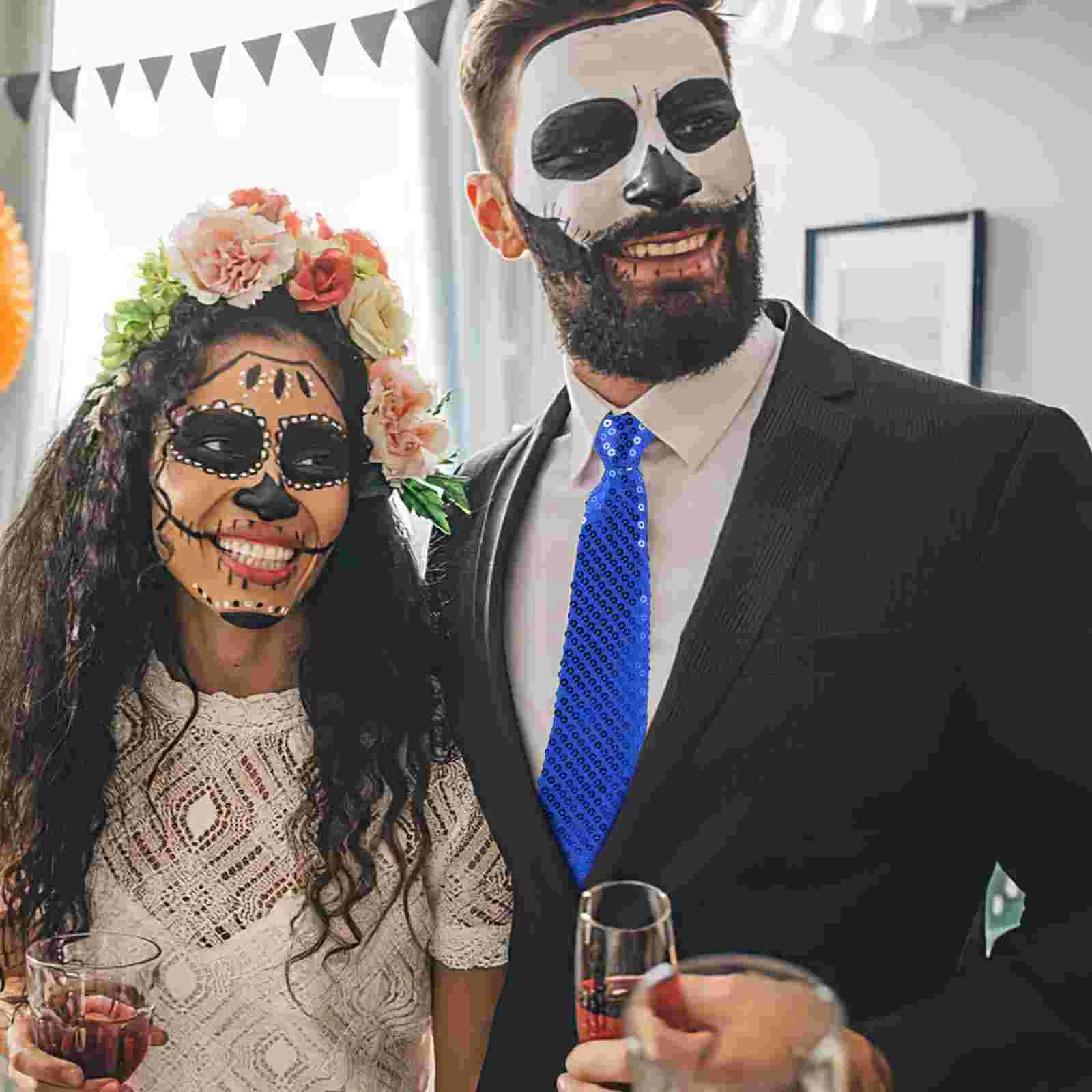 Вечерний галстук костюм реквизит деловая мода декор с блестками и косплей