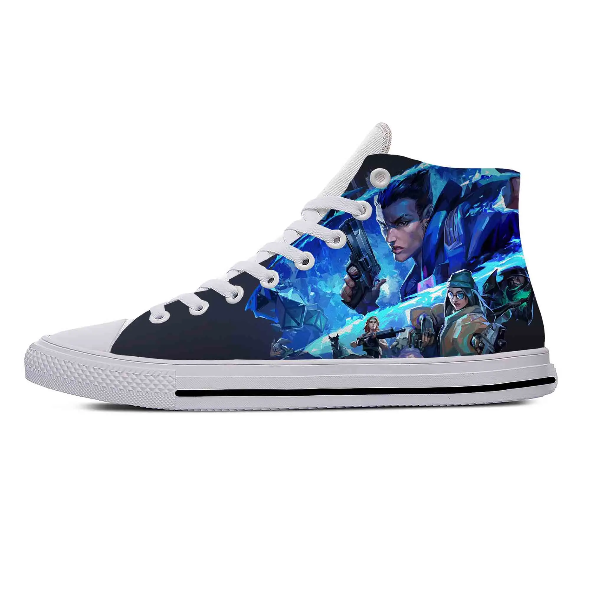 

Agent Anime Manga Cartoon Game Valorant Fashion Casual Cloth Shoes High Top Lightweight Breathable 3D Print Men Women Sneakers