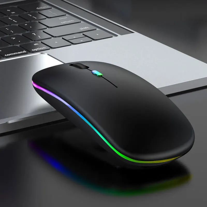 Bluetooth 5 0 Беспроводная с USB перезаряжаемая мышь BT5.2 RGB для ноутбука компьютера ПК