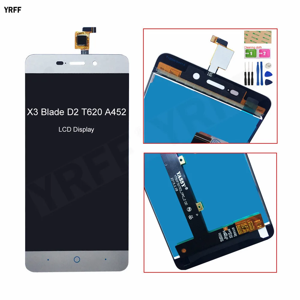 

For ZTE Blade X3 Blade D2 A452 T620 LCD Display Touch Screen Digitizer Assembly Replacment LCD Panel Lens Sensor