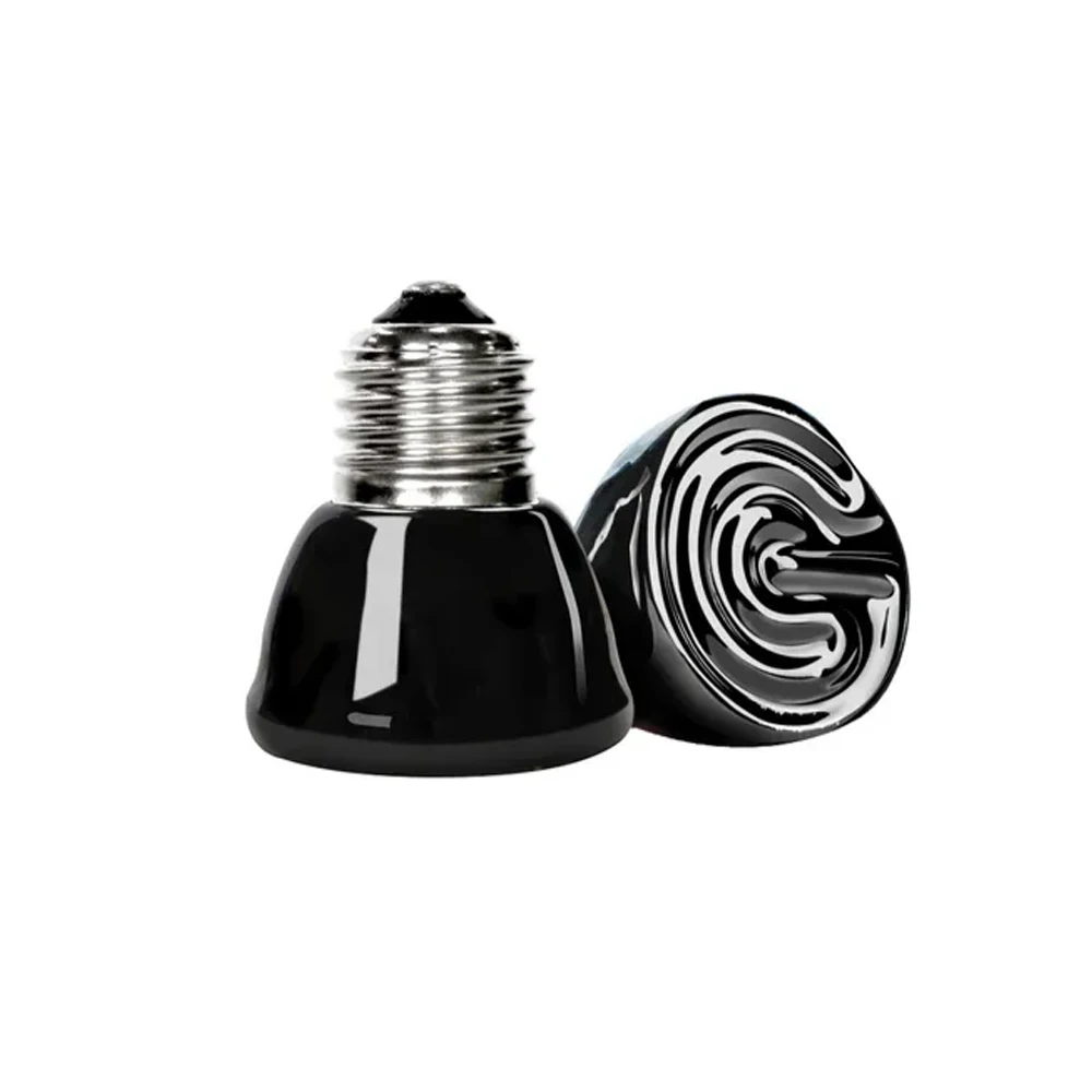 

110/220V Reptile Pet Heat Lamp Black No Light Ceramic Heater Light Far Infrared Emitter with Power Cord Indoor Poultry Warm Tool