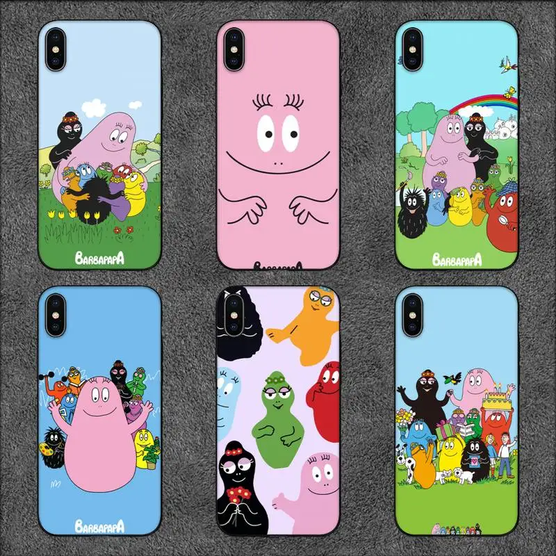 

Cute Cartoon Barbapapa Phone Case For iPhone 11 12 Mini 13 14 Pro XS Max X 8 7 6s Plus 5 SE XR Shell