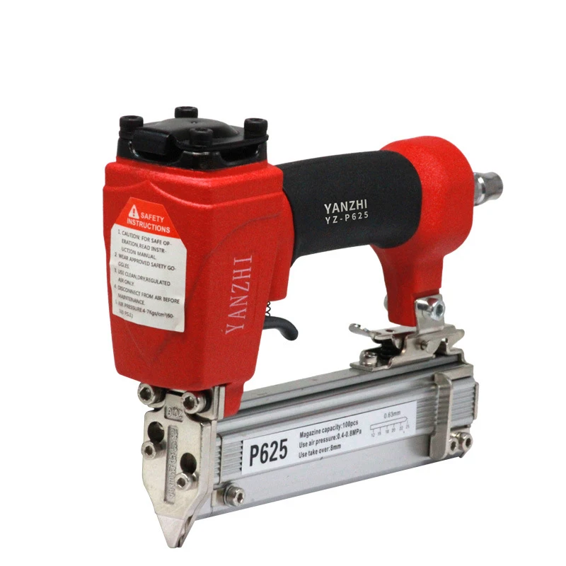 Pneumatic Staple Gun, 0.64mm Professional Heavy-Duty Finish 