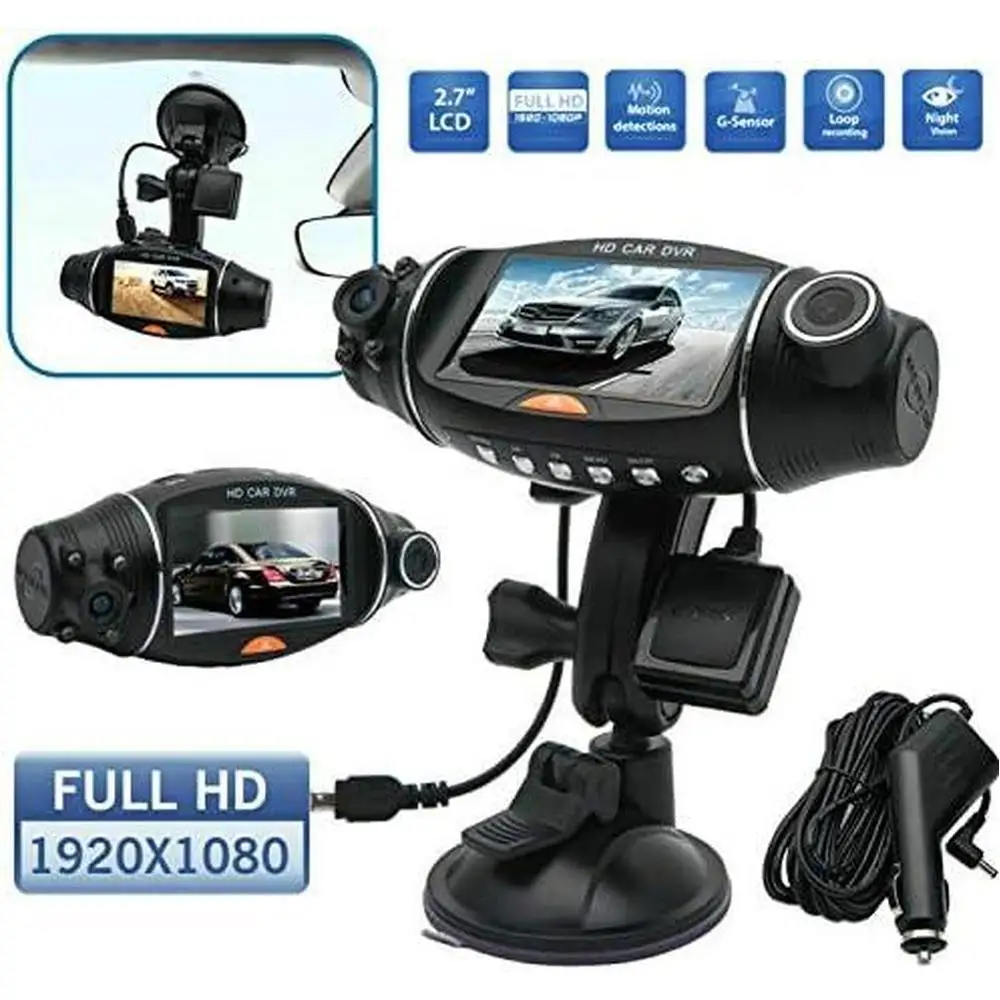 Двойной видеорегистратор для автомобилей передний и задний широкоугольный с