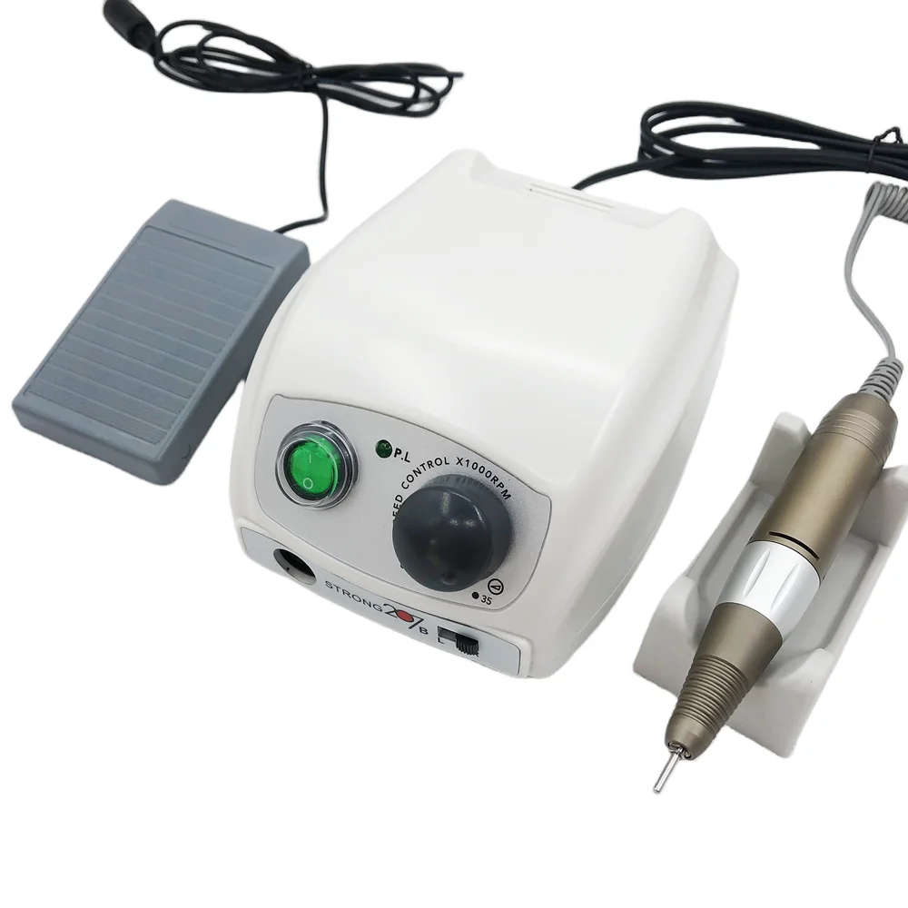 

Strong 210 207B Nail Drill Machine 65W 35000RPM Manicure Pedicure Nail Gel Polishing Device Strong Grinding Nail Drill Bits Set