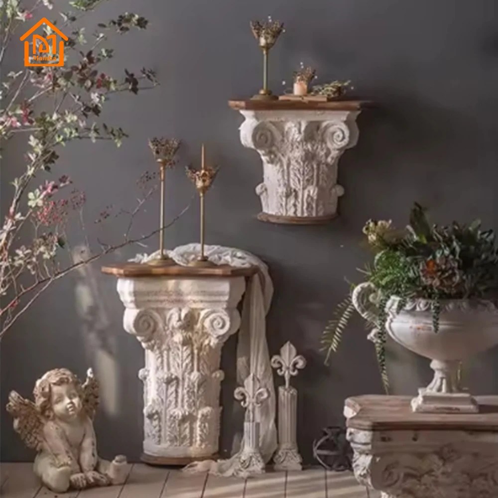 Винтажный индустриальный стиль деревянный узкий стол резное украшение мебель