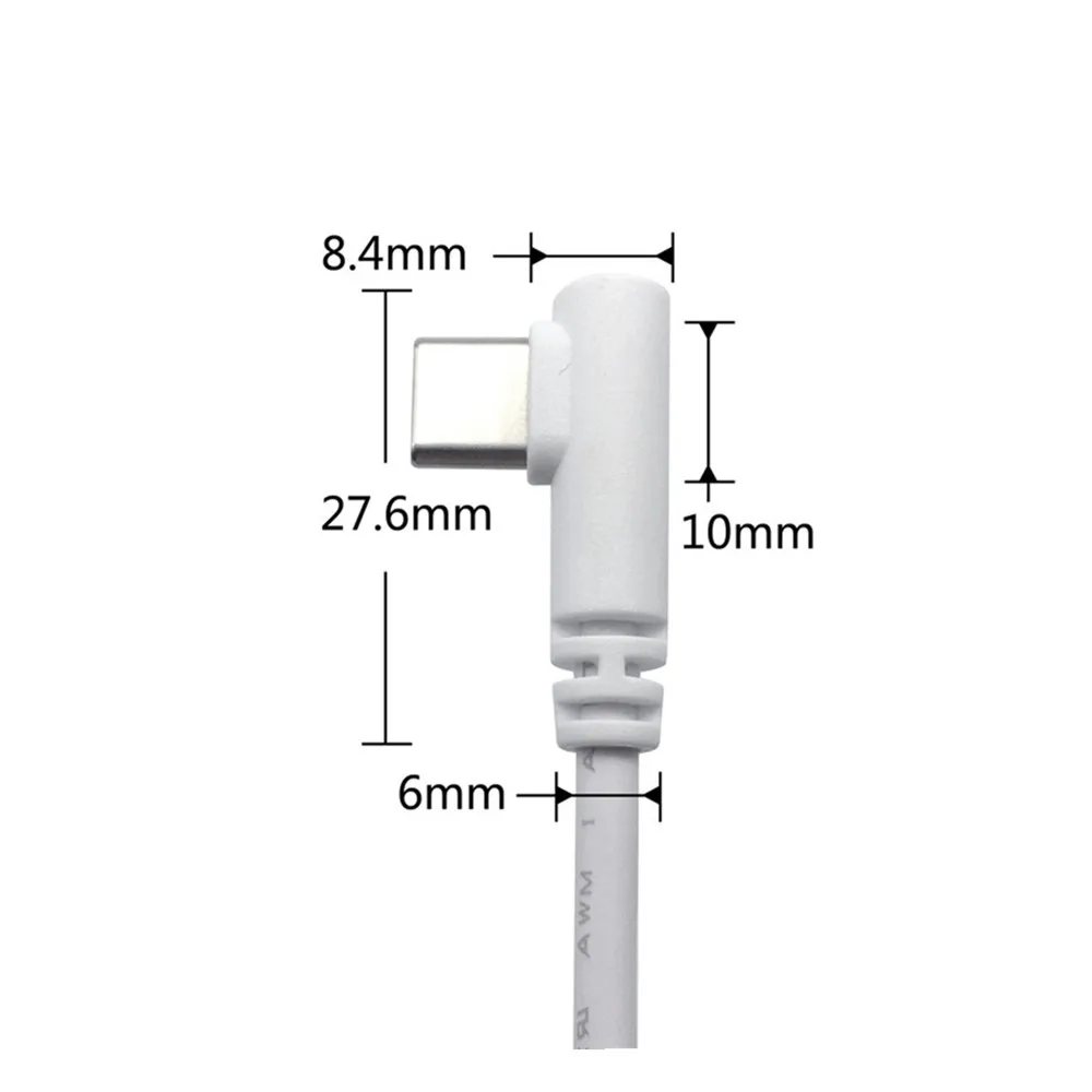 Кабель USB Type-C с углом поворота 90 ° 0 2 м