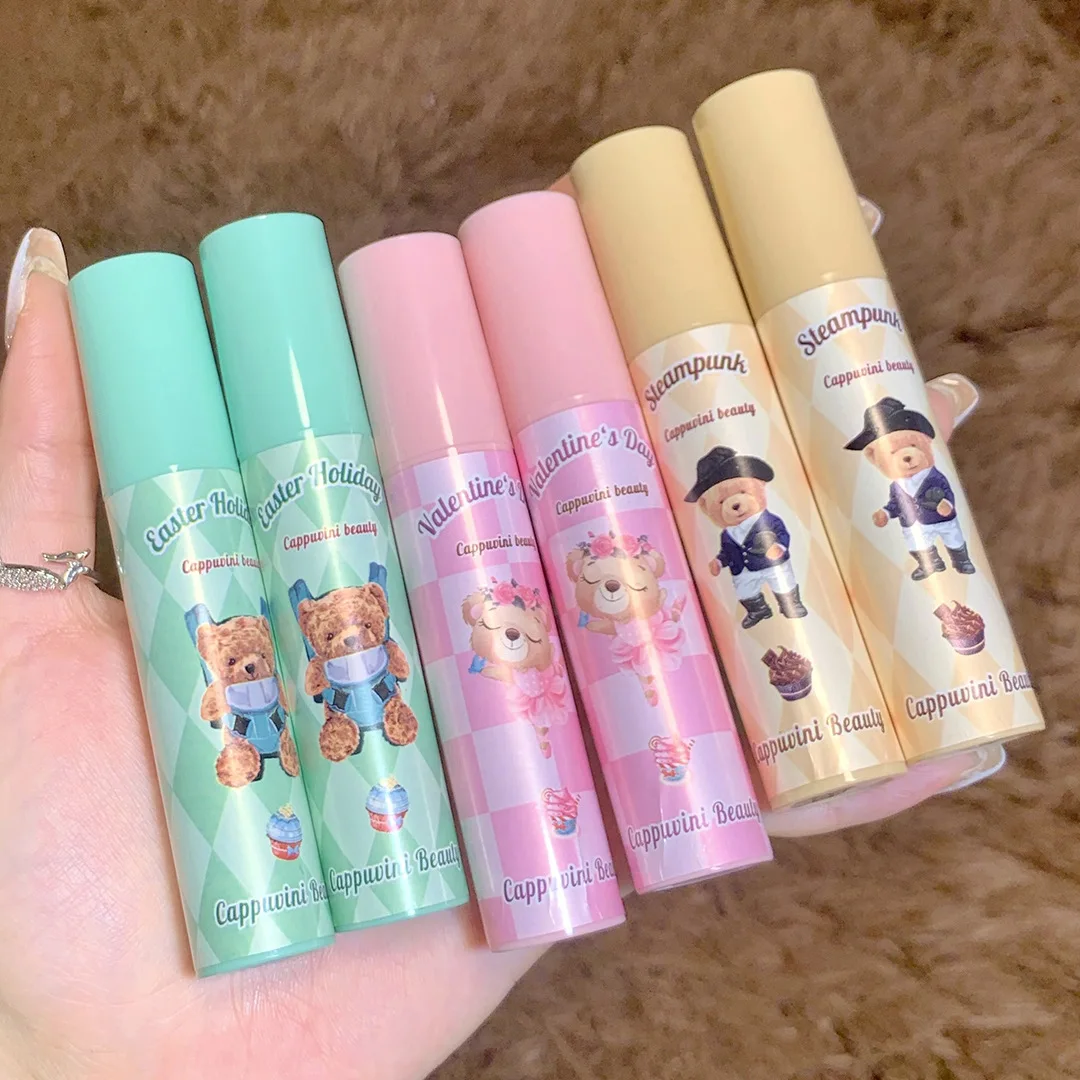 

Domestic Beauty Mirror Water Glass Animal Pattern Lip Glaze Female Lipstick Parity Students Lip Gloss Cute Lip Glaze MH88