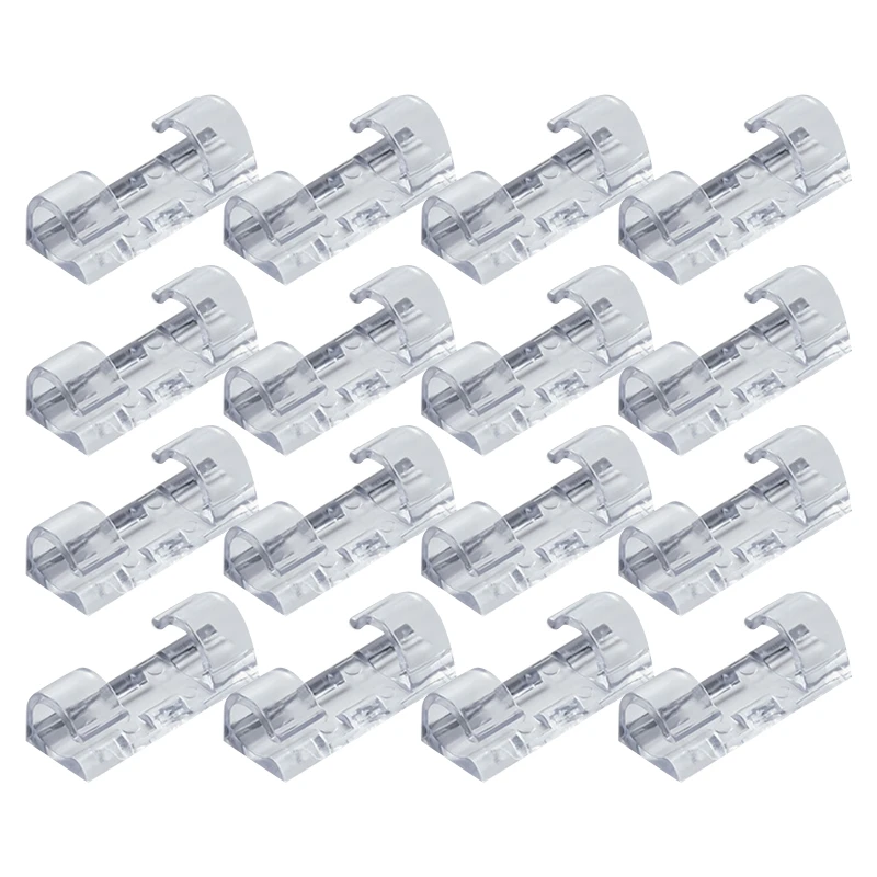 

Самоклеящиеся кабельные зажимы N0HB, прозрачные настенные держатели для шнуров и кабелей, настольные держатели для проводов ТВ и ПК, органайз...