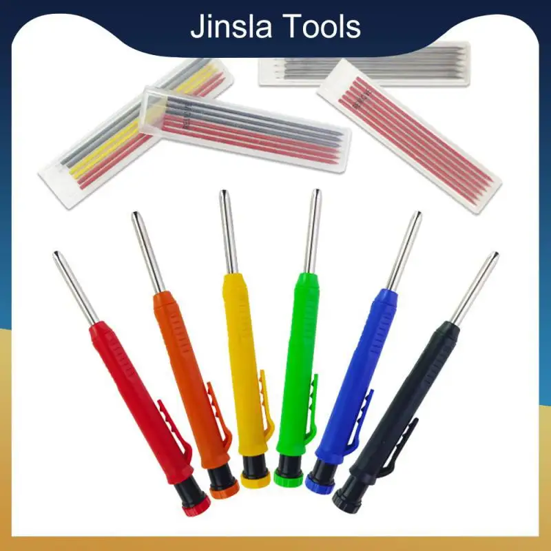 

Mechanical Pencil Portable Professional Deep-hole 3 Colors Refill Adjustable Accessories Tools Carpenters Movable Pen Creative
