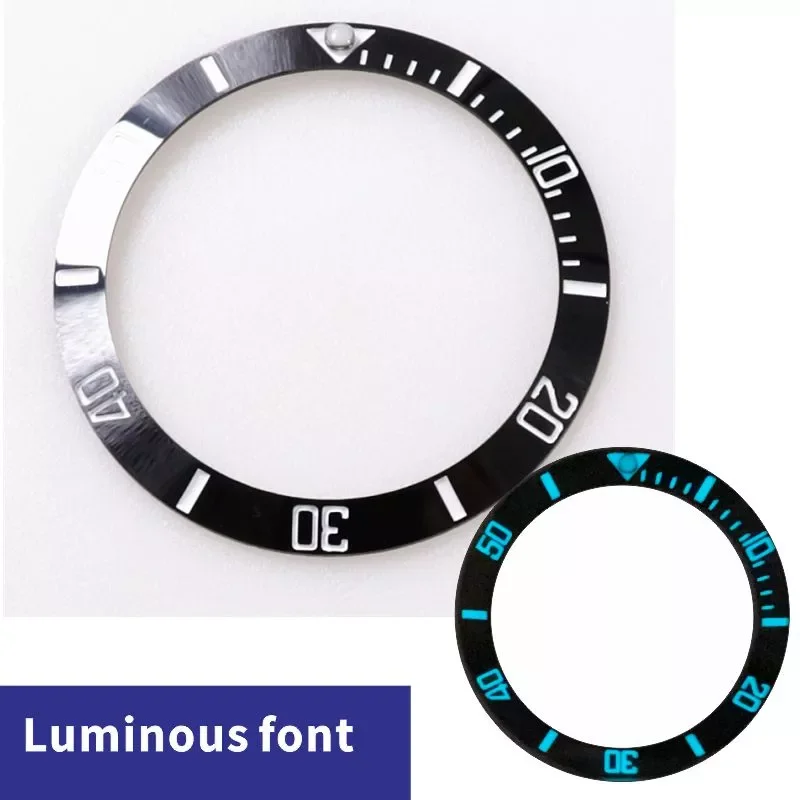 38mm 40mm BGW9 Luminous Ceramic Bezel Insert For Submariner GMT SKX007 Skx00 9OMG Seahorse 300m MOD Watch Embedded Diving Ring