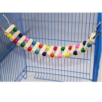 2022new pets parrots ladders climbing toy bird toys birds exercise climbing hanging ladder bridge colorful balls with natural wo