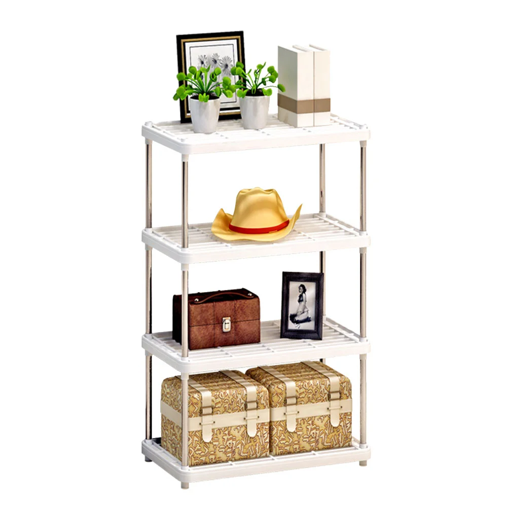 

1pc Floor Storage Rack 4 Tier Shoe Rack Space Saving Shelf Rack 4 Tier Shelving Rack 4 Tier Ladder Shelf