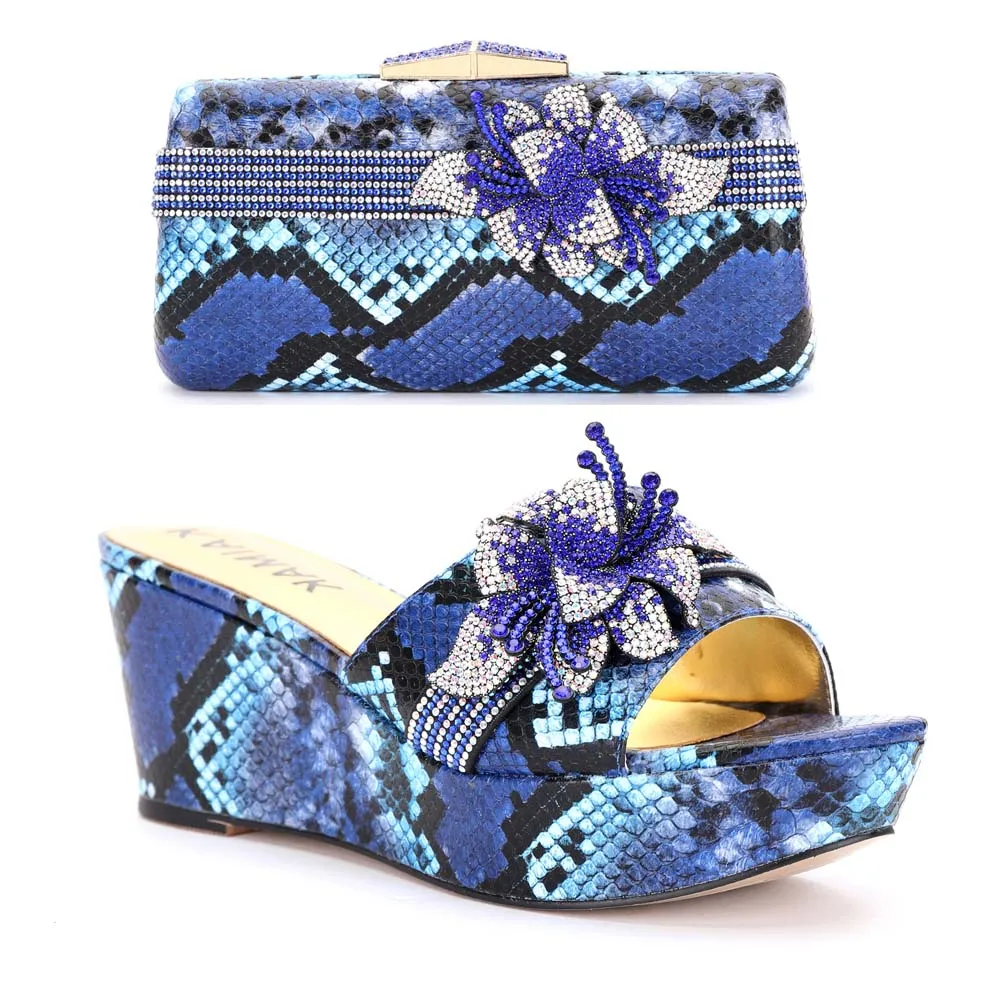 Women Shoes And Bags To Match Set Turkey New Design Nigerian African Matching Shoes And Bag Slingbagck Sandals For Royal Party