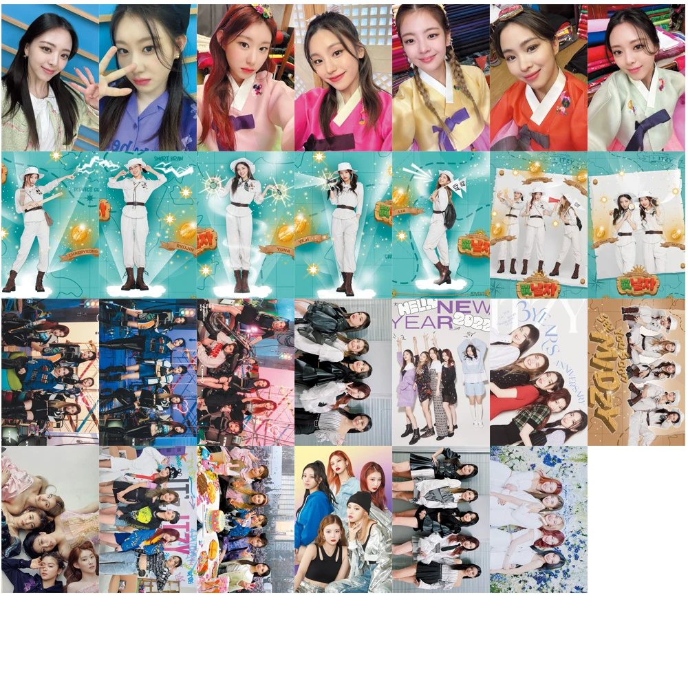 54 шт./компл. Kpop ITZY двойная Фотокарта Новый Ablum 2022 Корея открытка ЛОМО открытки