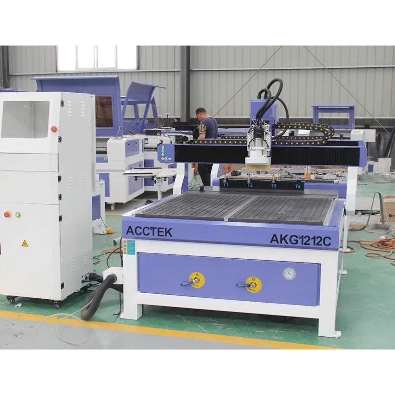 

AKG1212C Small Size ATC CNC Router with Vacuum Table 1200*1200mm Work Area Woodworking Machine