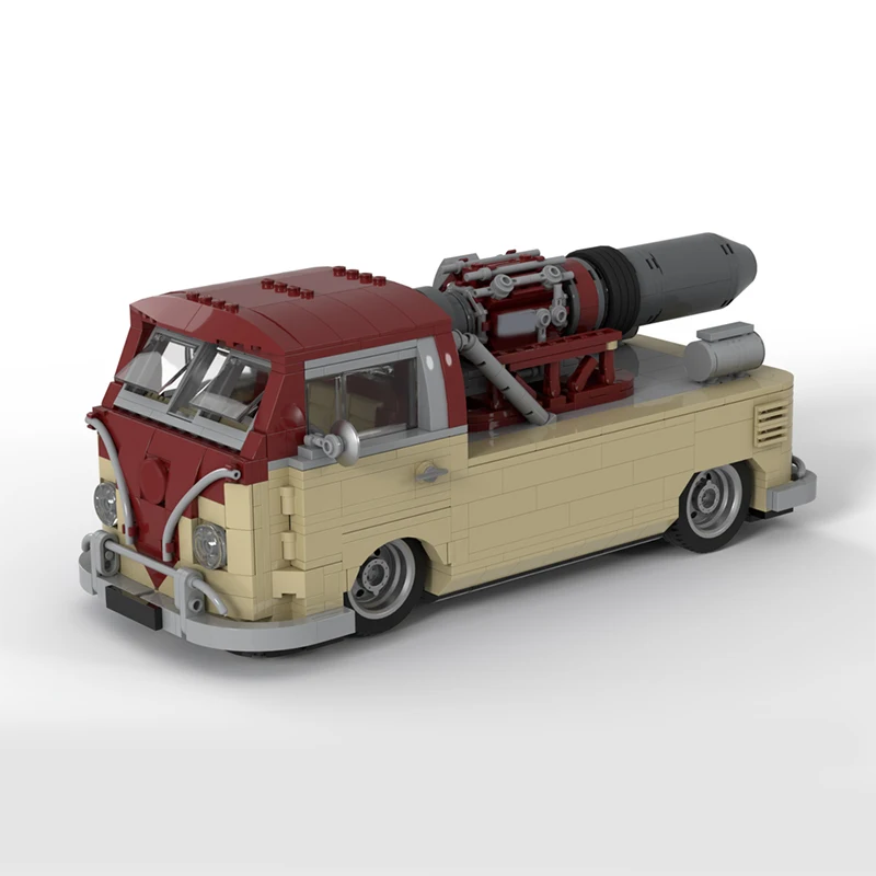 Фото 1516 деталей MOC Icons Oklahoma Willy T1 Jetbus, модель из строительных блоков, рождественский подарок, архитектурная игрушка, творческое художественное образование, подарок на день рождения №2