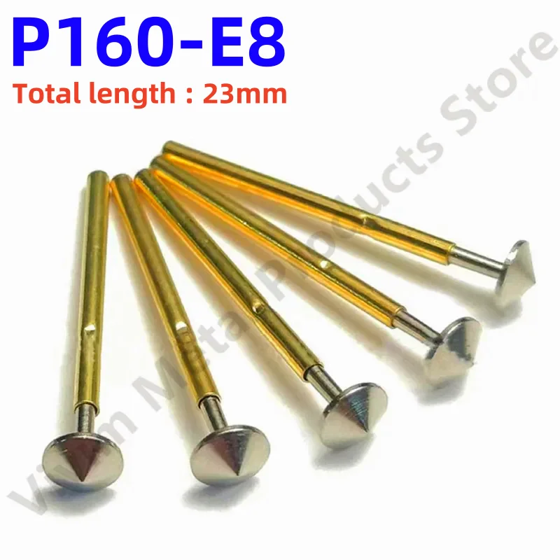 100 шт. Пружинный испытательный щуп P160-E8 Тестовый штифт P160-E Латунный Pogo Pin Длина
