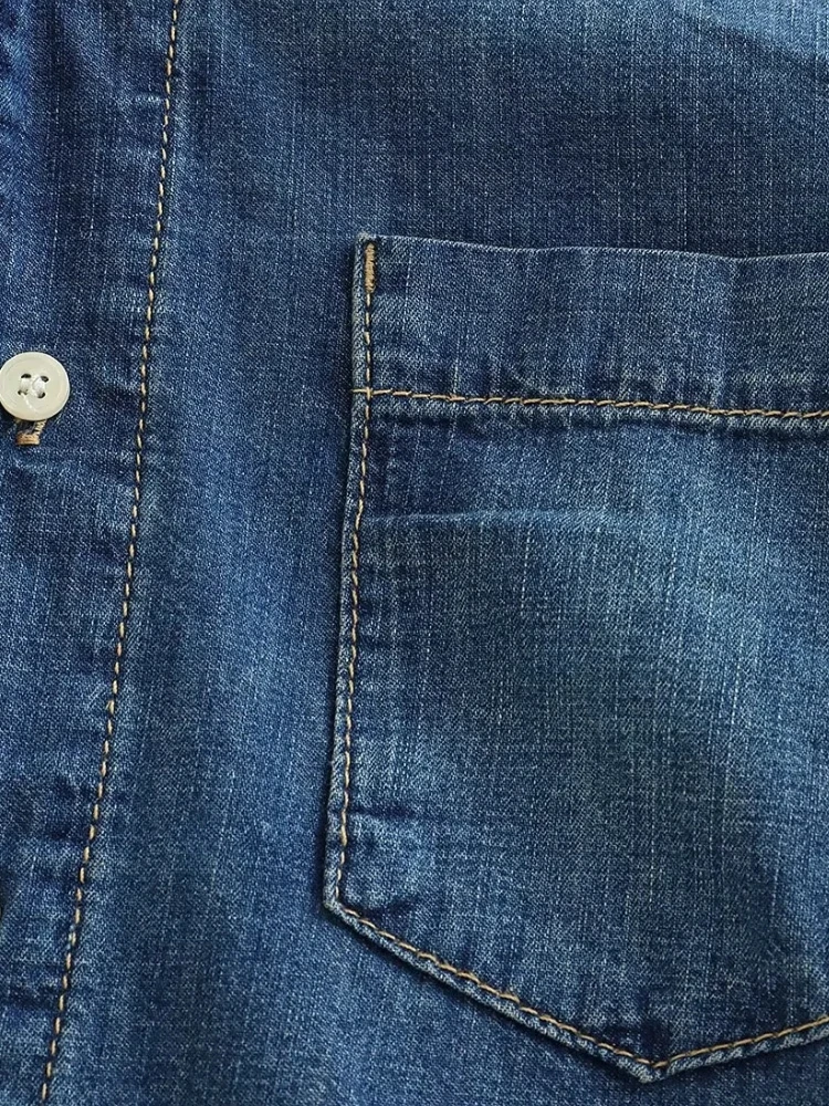 Женская джинсовая блузка Zevity LS3736