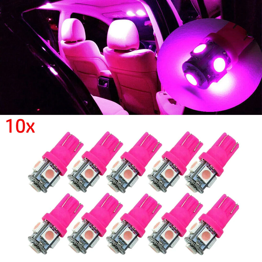 

10 шт., задние боковые лампы T10 194 168 W5W 5050 SMD