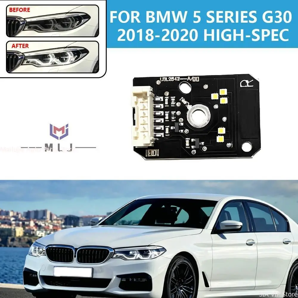 Фото Для BMW 5 серии G30 G32 G38 2018-2020: Модули светодиодных ДХО (дневных ходовых огней) для фар высокой комплектации, белые, на чипах, платы DRL №4