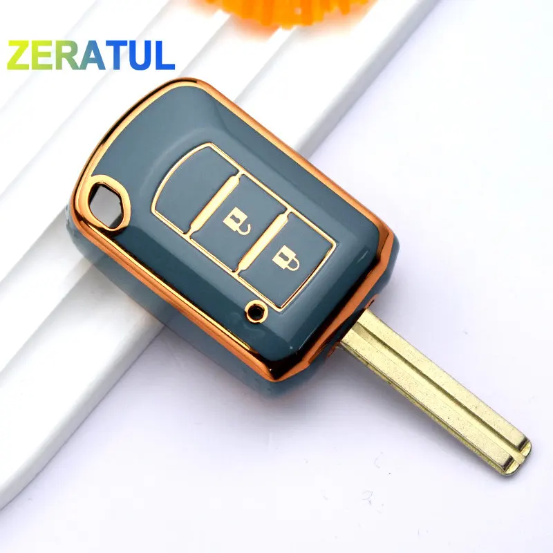 

2 Button TPU Car Key Cover Case Bag For Mitsubishi ASX ASH Outlander Lancer EX Galant Pajero L200 Shell Fob Keychain Protector