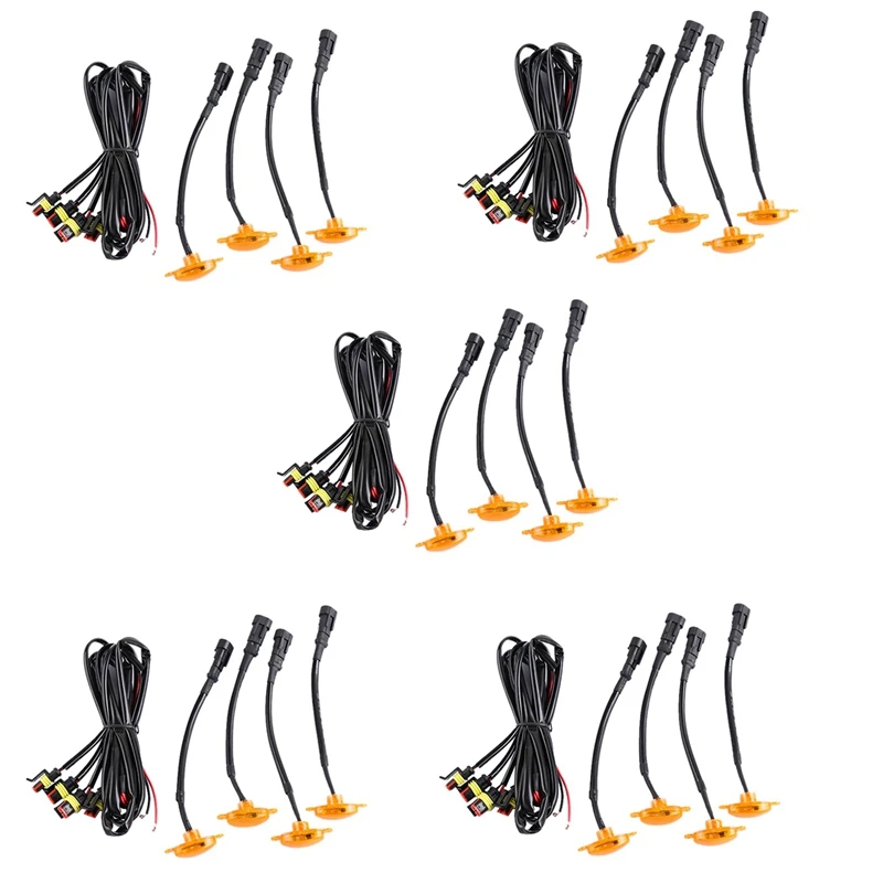 

5X Plug & PLAY автомобильная светодиодная передняя решетка Копченый янтарь светильник ные ходовые огни свет s лампа для универсального пикапа грузовика седана