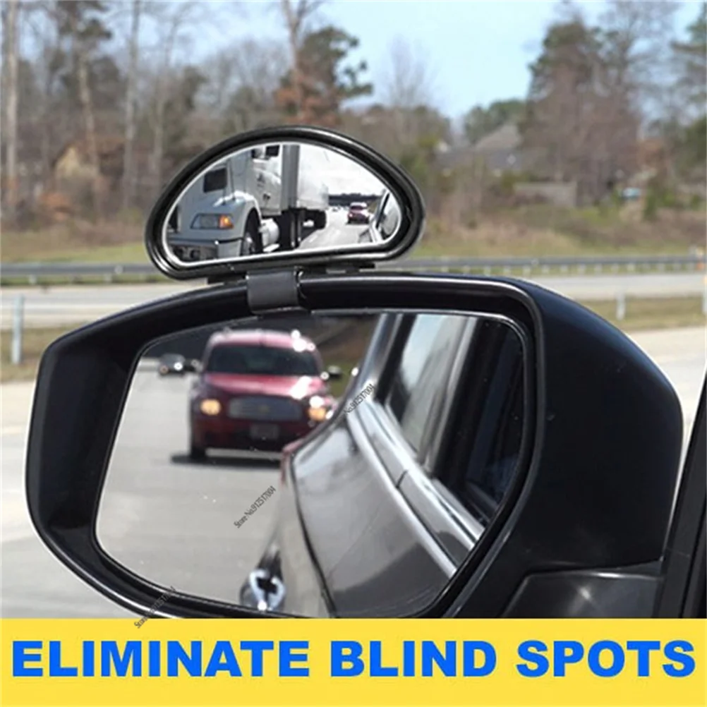 

Car Blind Spot Mirror 360 Rotation Adjustable Rear View Mirror Wide Angle Convex Lens for Parking Auxiliary Clear Zone Mirror