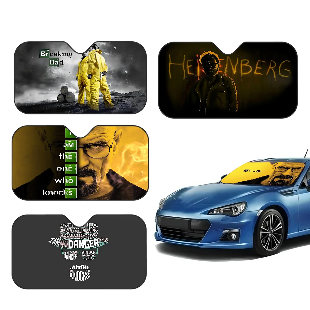 Фото Heisenberg Breaking Bad лобовое стекло солнцезащитный козырек складной автомобильный передний чехол автомобильный солнцезащитный козырек для автомобильных аксессуаров блоки УФ-лучей №1
