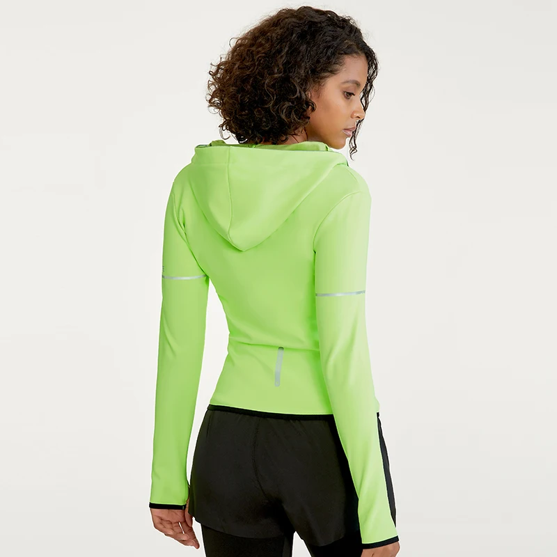 Vansydical Women Athletic Sport Shirts Slim Fit Long Sleeve Fitness Top Yoga Gym Jacket Workout Sweatshirts With Thumb Holes