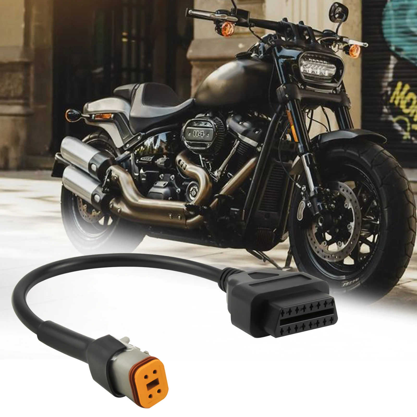 

For Harley Davidson Motorcycle 4 Pin 16 Pin to OBD2 Diagnostic Cables Adapter