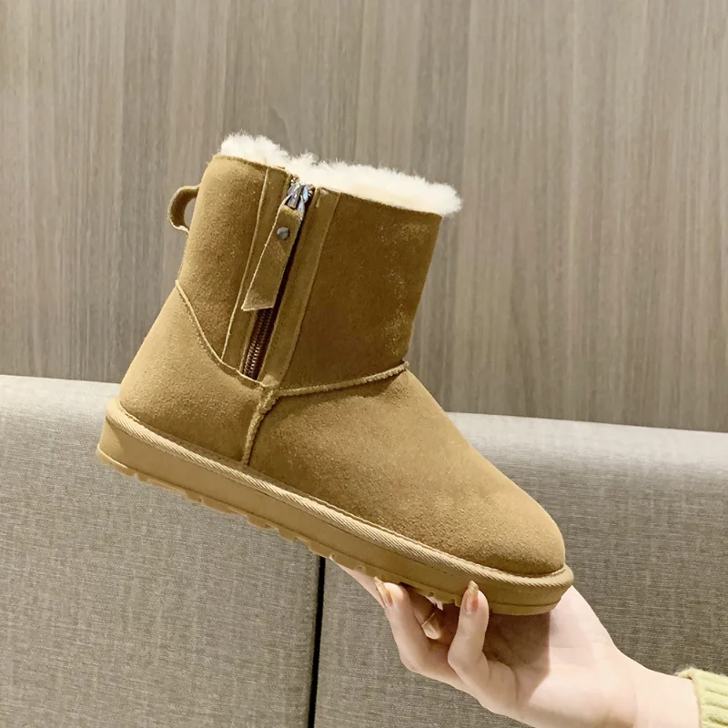 

Высококачественные женские ботильоны для снега, новинка 2023, теплые женские зимние ботинки, обувь на платформе, женская обувь