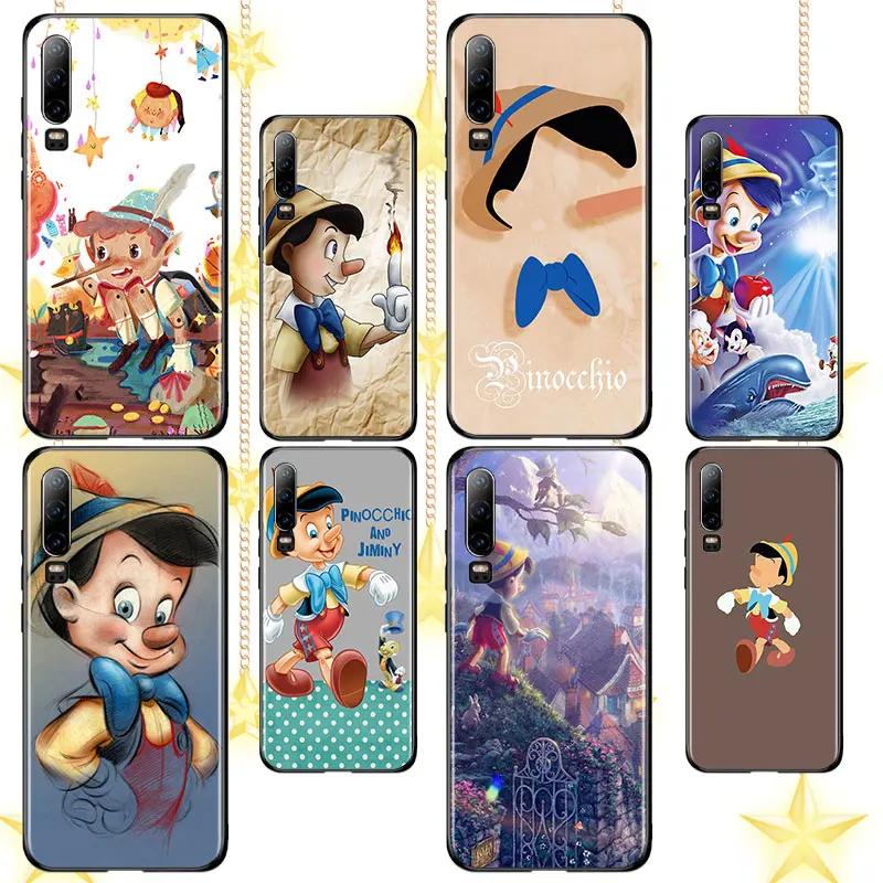 

Disney Pinocchio For Huawei P10 P20 P30 P40 P50 lite Pro lite Smart 2019 Z 2021 2018 2020 Black luxury Silicone Soft Phone Case