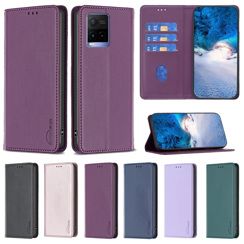 

Wallet Magnetic Flip Letter Leather Case For Vivo Y35 Y33S Y22S Y31 Y20 Y17 Y15 Y12 Y11 Cover