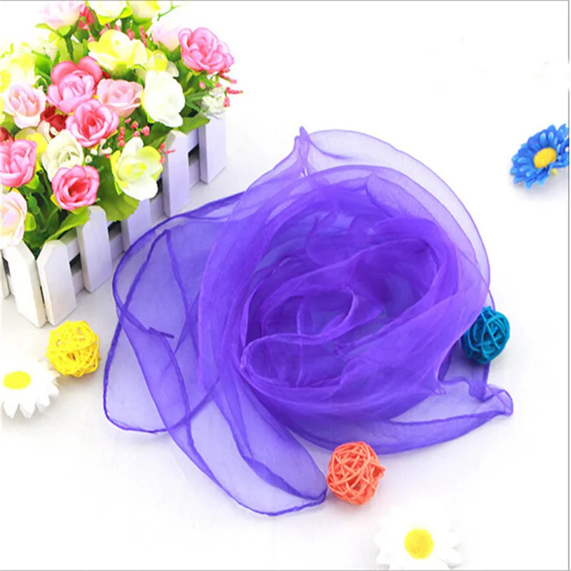 6/12 шт. детский квадратный шифоновый шарф для танцев