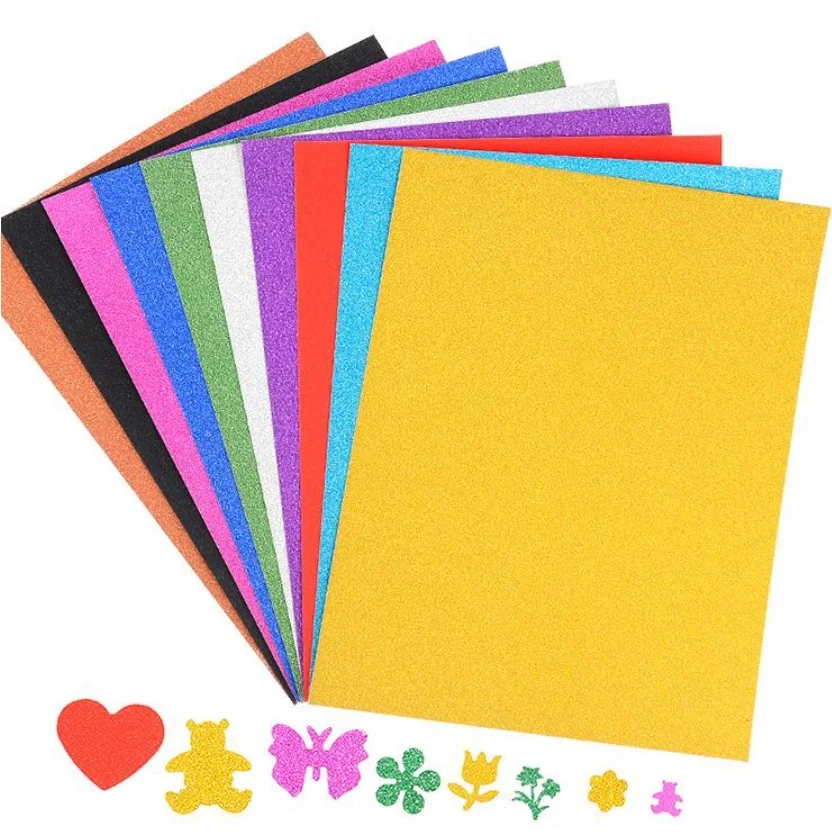 

10PCS Glitter Cardstock Paper For DIY Party Decorations Flash 250gsm