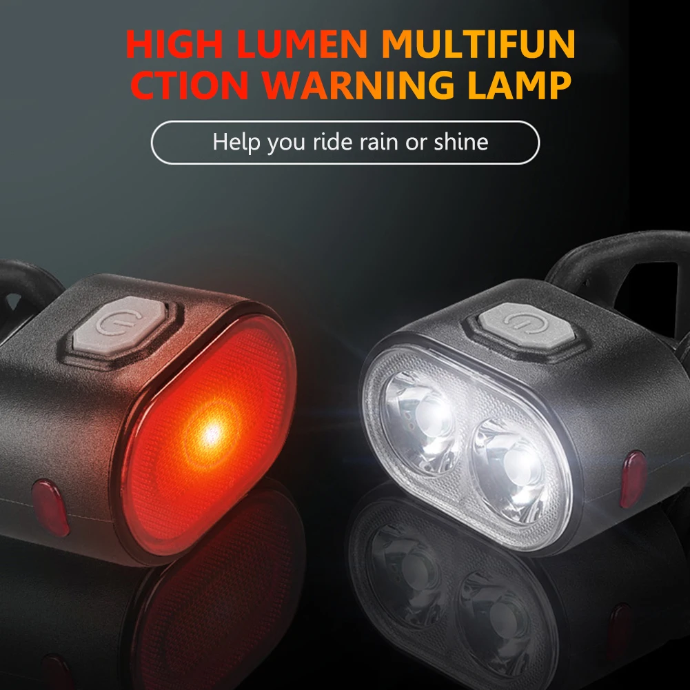 

Bicycle Light USB Charging LED Mountain Bike Cycling Safety Warning Front Rear Lights Waterproof Bicycle Taillight Headlight