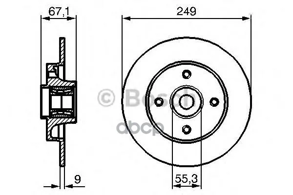 Тормозной диск Bosch арт. 0986479279 | Автомобили и мотоциклы