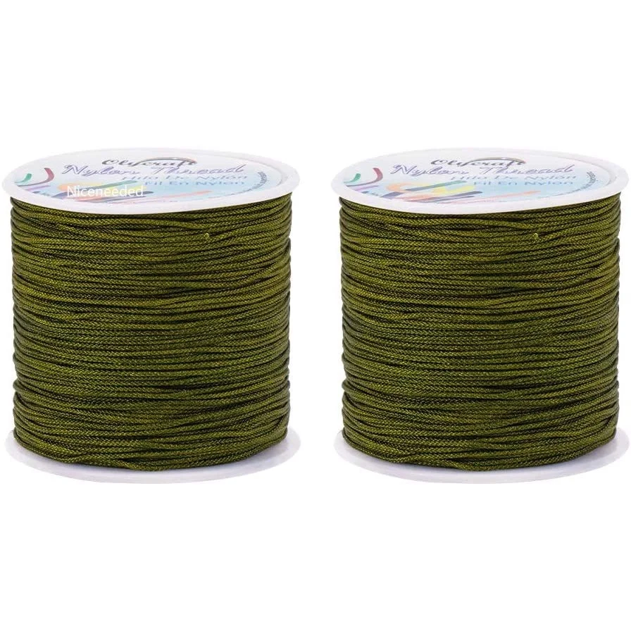 

175 ярдов 1 мм, нейлоновый шнур, нить для макраме в виде оливкового погремушек, нейлоновый шнур для бисероплетения