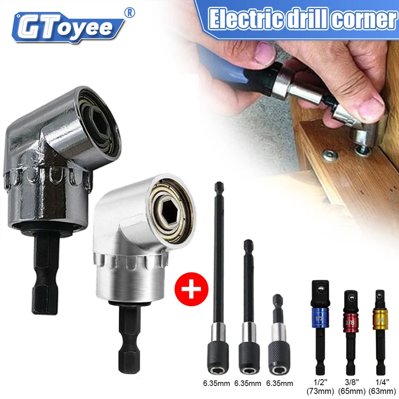 

105 Degree Steel Right Angle Drilling and Flexible Angle Extension Bit Kit Hand Tools for Power Drill Screwdriver Bits Tools