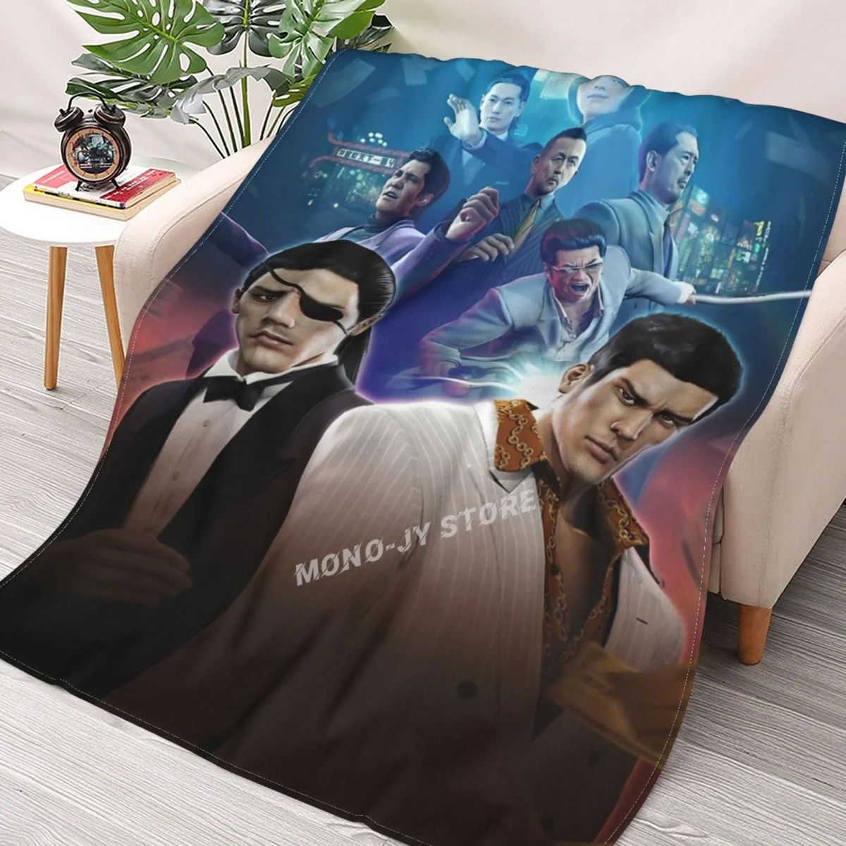 

Yakuza 0 Throw Blanket Sherpa Blanket Bedding soft Blankets
