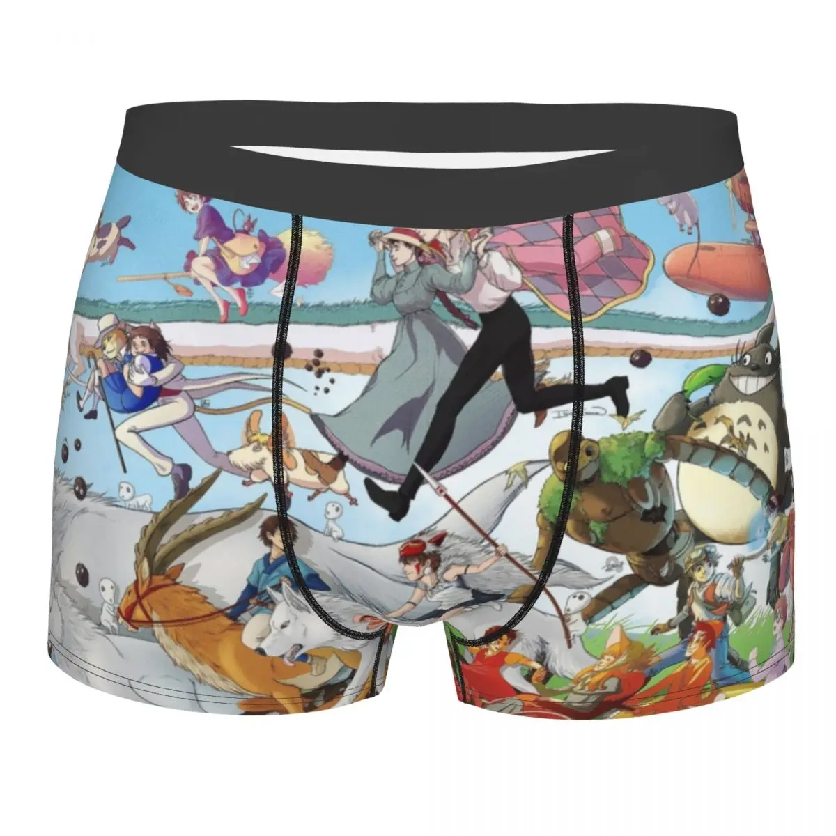 

Totoro Miyazaki Anime Characters Underpants Homme Panties Man Underwear Comfortable Shorts Boxer Briefs